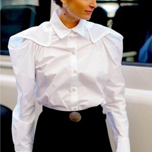 Rachel Comey Crescent shirt Sz 4 in baby blue